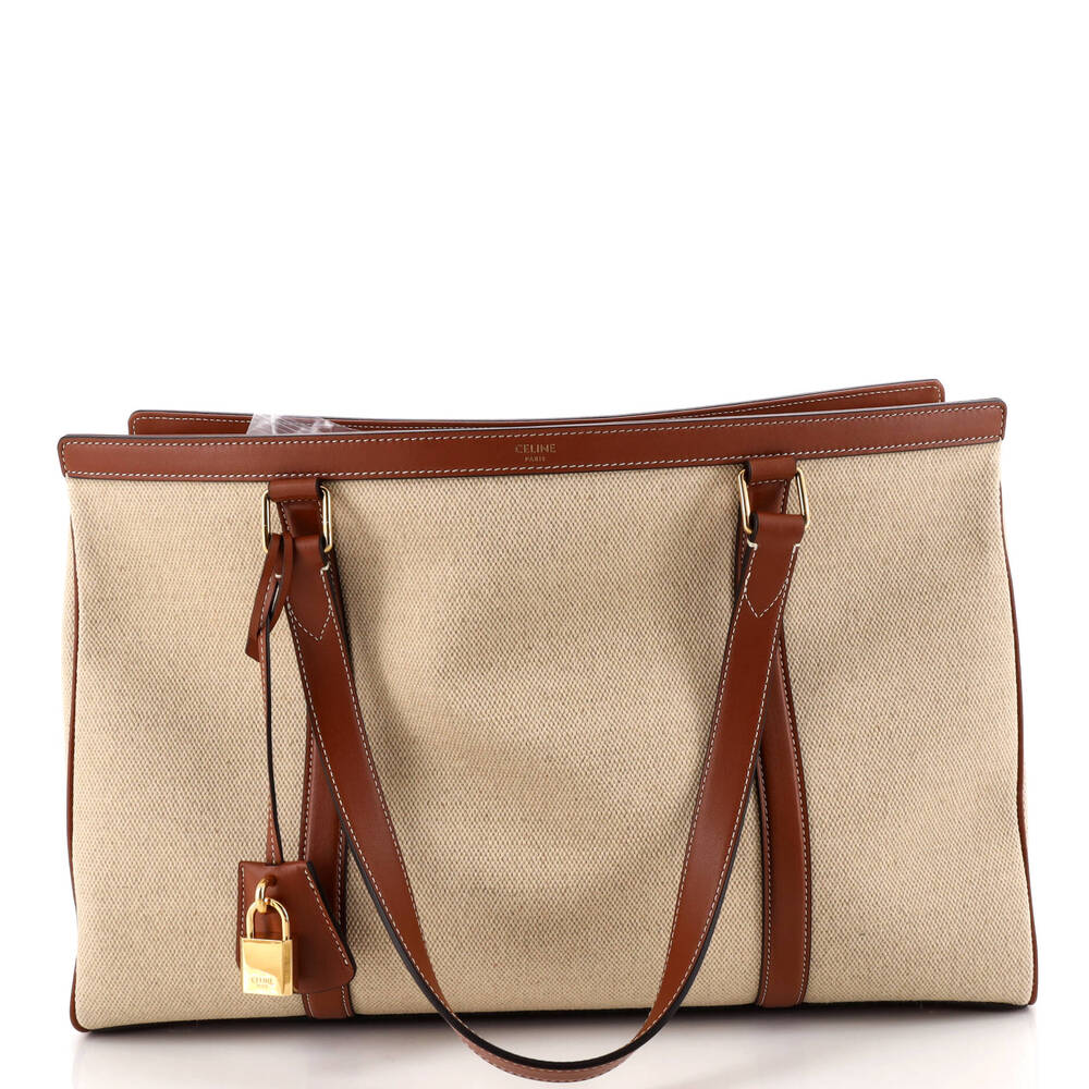 Celine Cabas 16 Bag Canvas With Leather #264083C21B